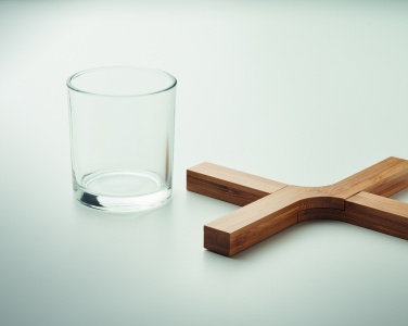 Logo trade business gifts image of: Bamboo foldable pot stand