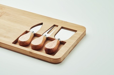 Logotrade business gift image of: Bamboo Cheese board set Leipzig