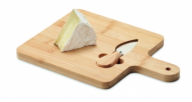 Logo trade promotional product photo of: Cheese board set in bamboo Bremen