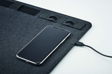 Logotrade business gift image of: RPET mouse mat charger 15W