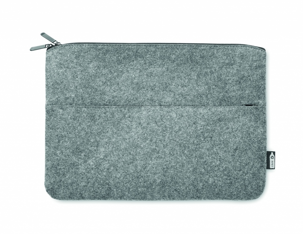 Logo trade advertising product photo of: RPET felt zipped laptop bag