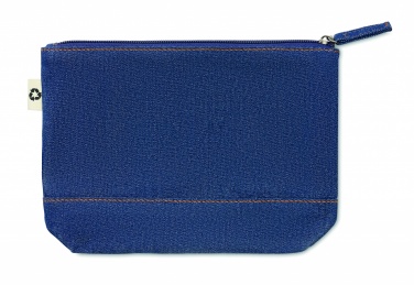 Logo trade business gifts image of: Recycled denim cosmetic pouch
