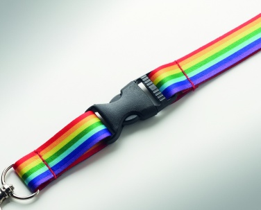 Logotrade promotional giveaways photo of: Rainbow RPET lanyard