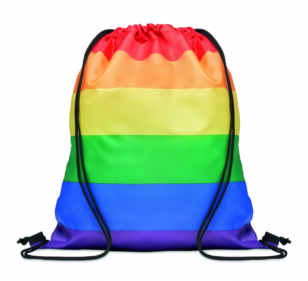 Logotrade advertising product image of: Rainbow RPET drawstring bag
