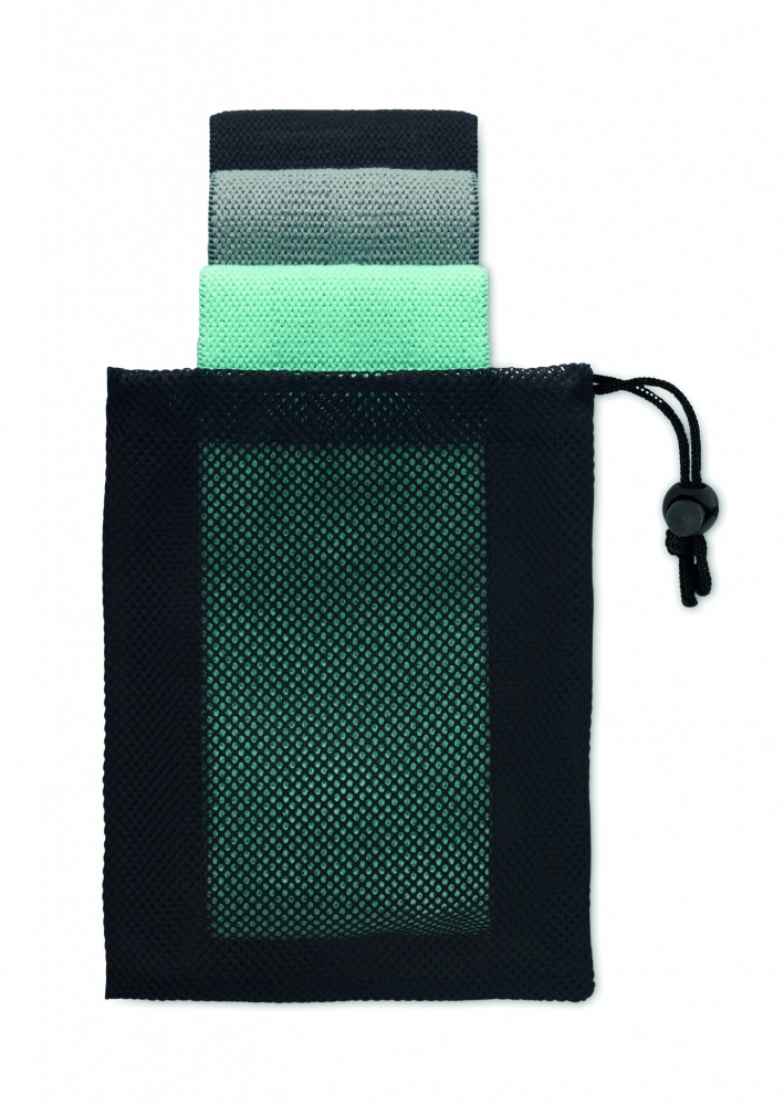 Logo trade corporate gifts image of: Set of 3 fitness bands in pouch