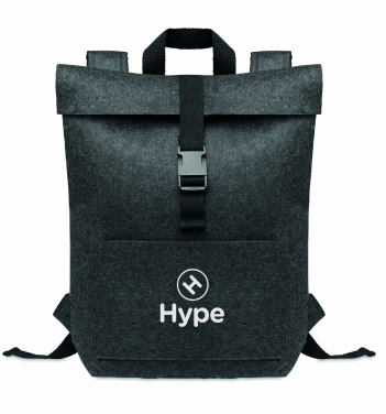 Logo trade promotional giveaways image of: RPET felt backpack
