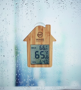 Logo trade promotional item photo of: Bamboo weather station HISA
