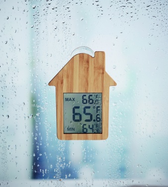 Logo trade promotional merchandise picture of: Bamboo weather station HISA