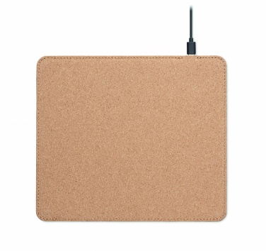 Logo trade promotional products picture of: Cork mouse mat charger 15W