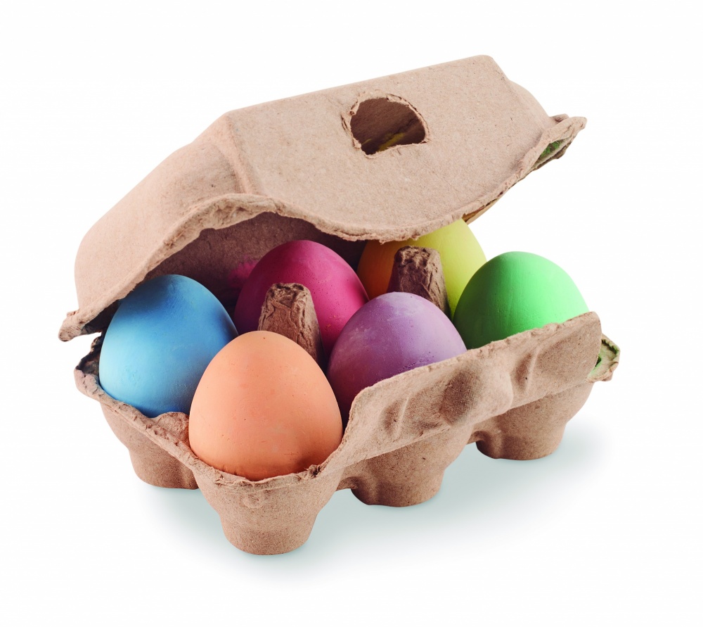 Logotrade advertising products photo of: 6 chalk eggs in box