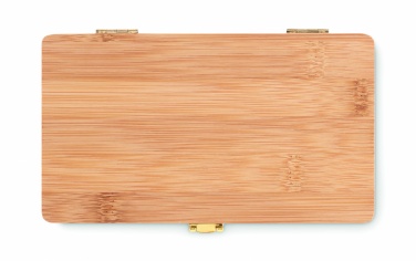 Logo trade promotional items picture of: 21 pcs tool set in bamboo case