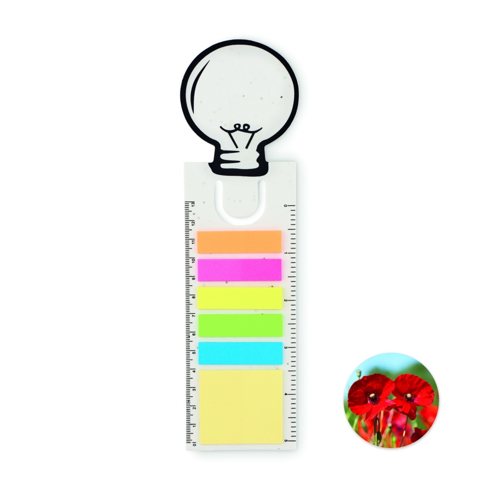 Logo trade promotional items image of: Seed paper bookmark w/memo pad