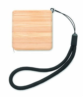 Logotrade corporate gift image of: Measuring tape in bamboo 1m