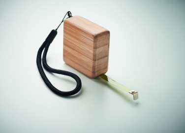 Logotrade promotional giveaway picture of: Measuring tape in bamboo 1m