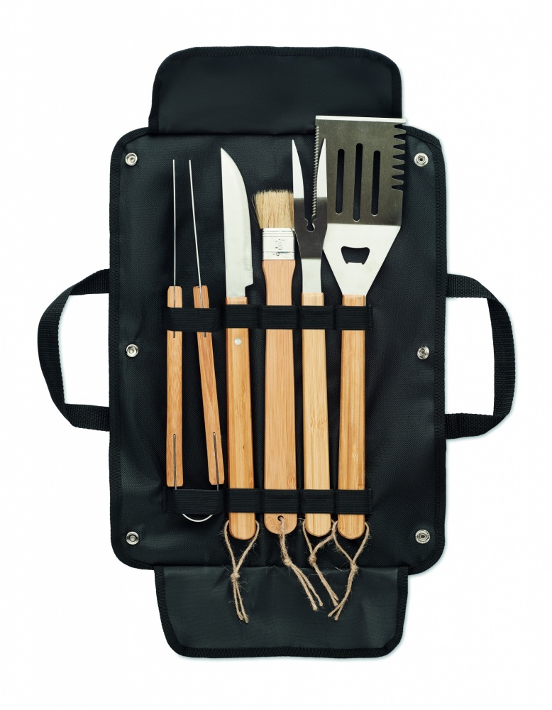 Logotrade corporate gift picture of: 5 Barbecue tools in pouch