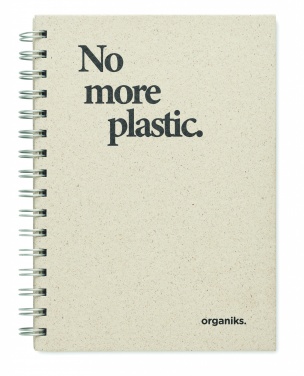 Logotrade promotional gift picture of: A5 grass notebook 80 lined