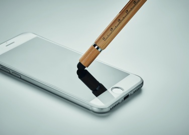 Logotrade promotional items photo of: Spirit level pen in bamboo