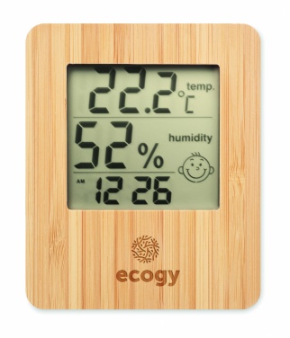 Logotrade corporate gift image of: Bamboo weather station