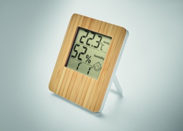 Logo trade promotional products picture of: Bamboo weather station