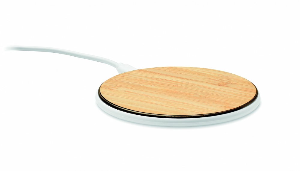 Logotrade promotional merchandise picture of: Bamboo wireless charger 10W
