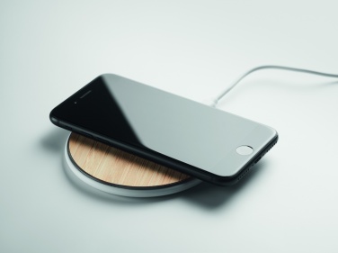Logo trade business gift photo of: Bamboo wireless charger 10W