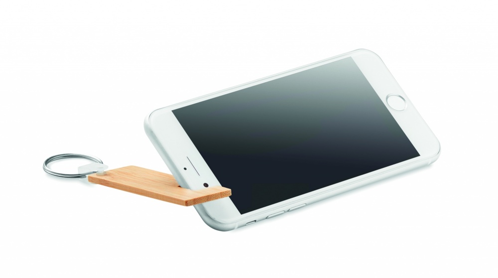 Logo trade promotional giveaways picture of: Bamboo stand and key ring Savonlinna