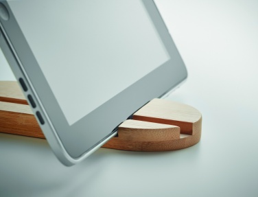 Logo trade promotional merchandise picture of: Bamboo tablet/smartphone stand