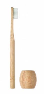 Logotrade promotional merchandise picture of: Bamboo tooth brush with stand