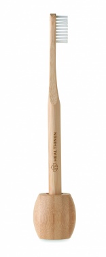 Logotrade promotional merchandise picture of: Bamboo tooth brush with stand