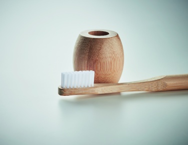 Logotrade promotional gift picture of: Bamboo tooth brush with stand
