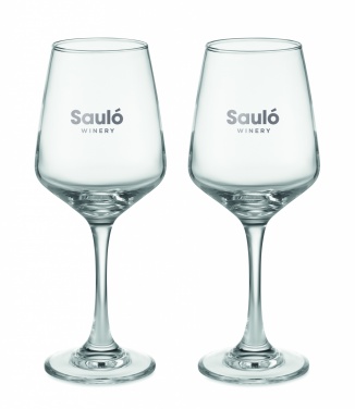 Logo trade promotional gift photo of: Set of 2 wine glasses