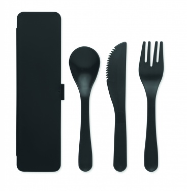 Logo trade promotional items picture of: Cutlery set recycled PP
