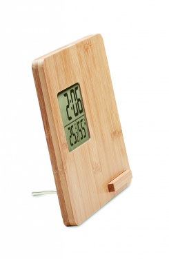 Logotrade promotional products photo of: Bamboo weather station 10W