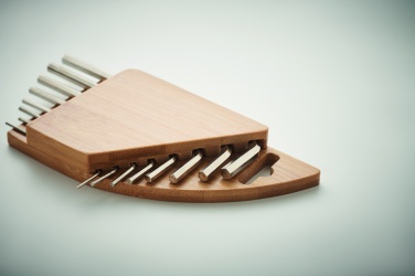 Logotrade advertising product image of: Hex key set in bamboo