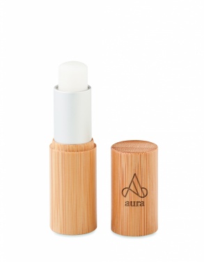 Logo trade corporate gifts picture of: Lip balm in bamboo tube box
