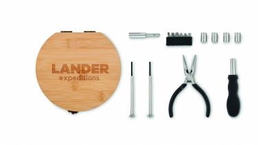 Logotrade promotional giveaway image of: 15 piece tool set bamboo case