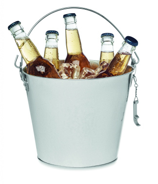 Logo trade advertising products image of: Metal beer bucket 4L