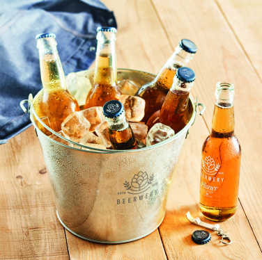 Logo trade advertising products picture of: Metal beer bucket 4L