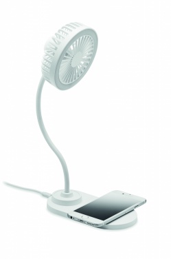 Logo trade promotional gifts image of: Desktop charger fan with light