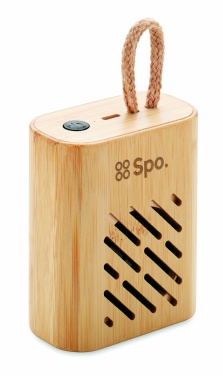 Logo trade promotional gifts image of: 3W Bamboo wireless speaker