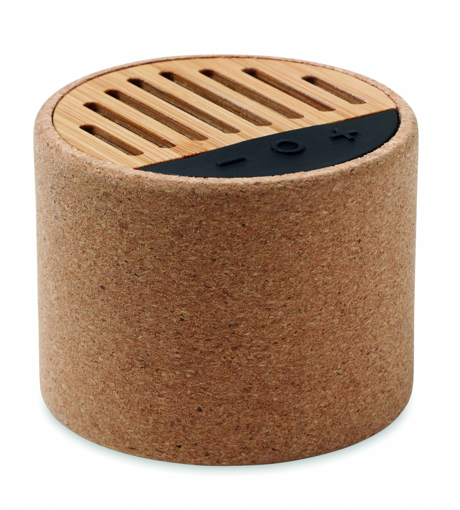 Logotrade promotional merchandise image of: Round cork wireless speaker