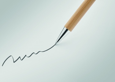 Logo trade promotional item photo of: Bamboo twist type ball pen