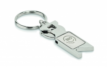 Logo trade promotional gift photo of: Euro Token key ring Porvoo
