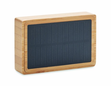 Logo trade promotional products picture of: Solar bamboo wireless speaker