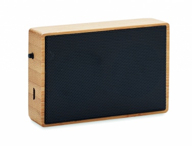 Logotrade promotional gift picture of: Solar bamboo wireless speaker