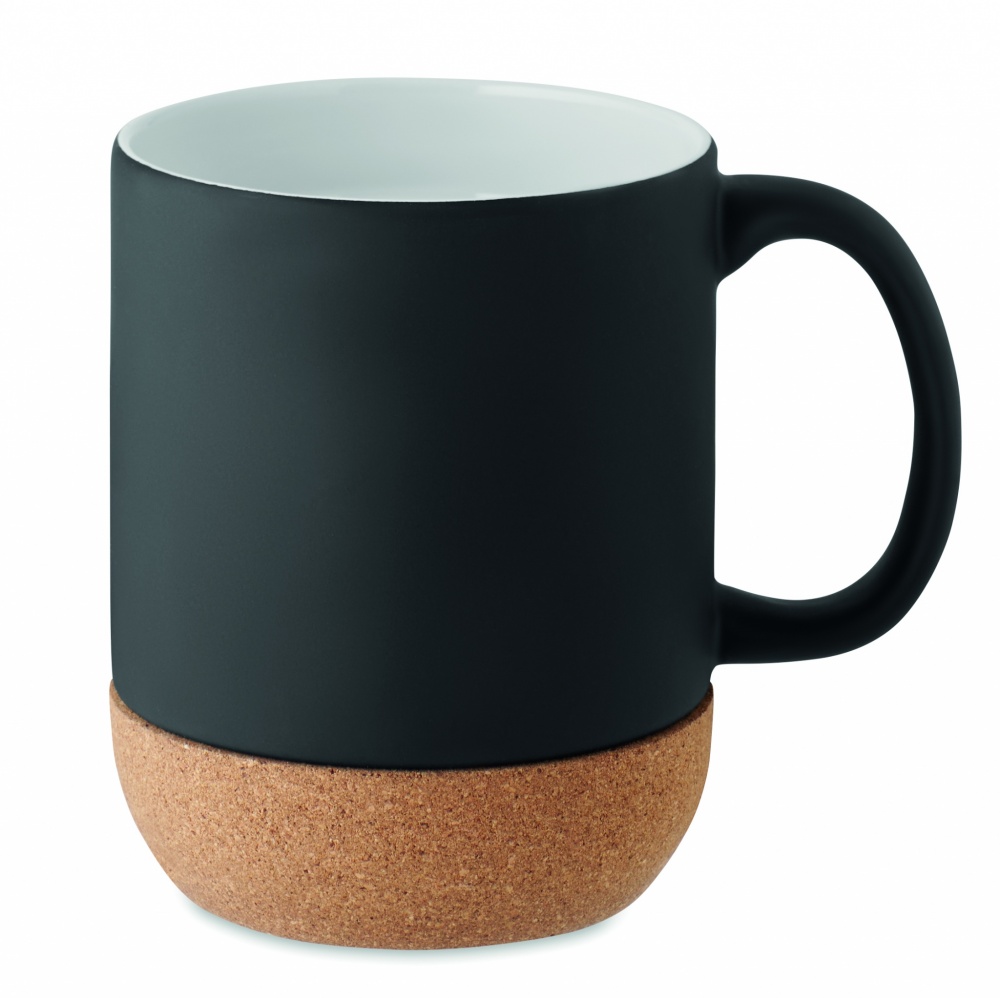Logo trade promotional gifts image of: Matt ceramic cork mug 300 ml