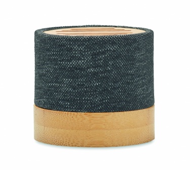 Logo trade promotional merchandise picture of: Bamboo RPET wireless speaker
