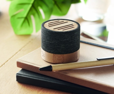 Logotrade promotional product image of: Bamboo RPET wireless speaker