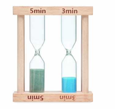 Logotrade promotional merchandise image of: Set of 2 wooden sand timers