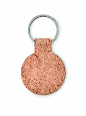 Logotrade advertising products photo of: Round cork key ring Mikkeli